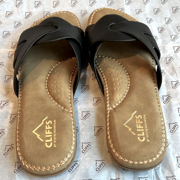 NWT Cliffs by White Mountain Black Fortune Sandals 🩴 in Size 6 - Picture 3 of 7